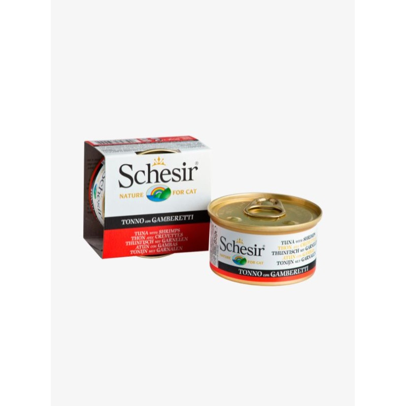 Schesir Tuna with Shrimps Jelly Cat Canned Food 85g
