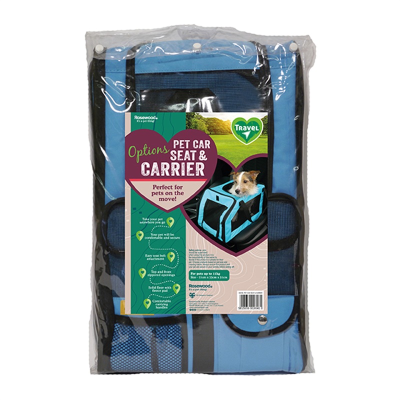 Pet Seatcarrier Med Aqua