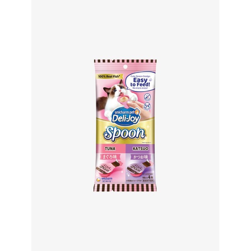 Unicharm Deli-Joy Spoon Tuna & Katsuo Cat Treat 40g