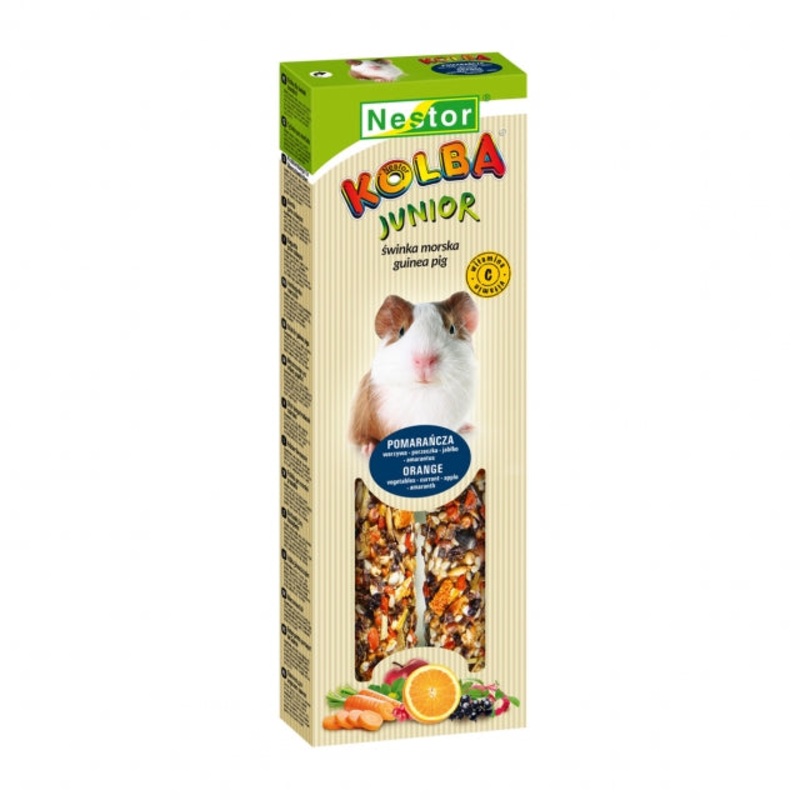 2x JUNIOR GUINEA PIG STICKS ORANGE, VEGETABLES, CURRANT, APPLE, AMARANTH