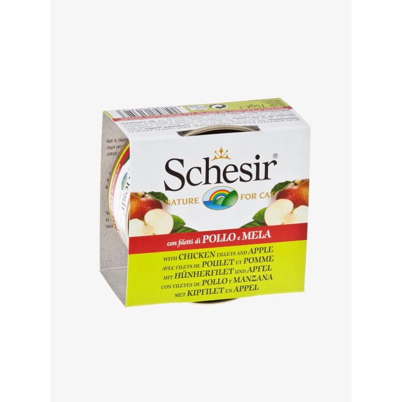 Schesir Chicken Fillets with Apple Canned Cat Food 75g
