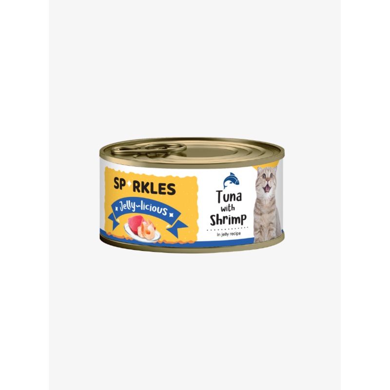 Sparkles Jelly-licious Tuna with Shrimp Canned Wet Cat Food 80g