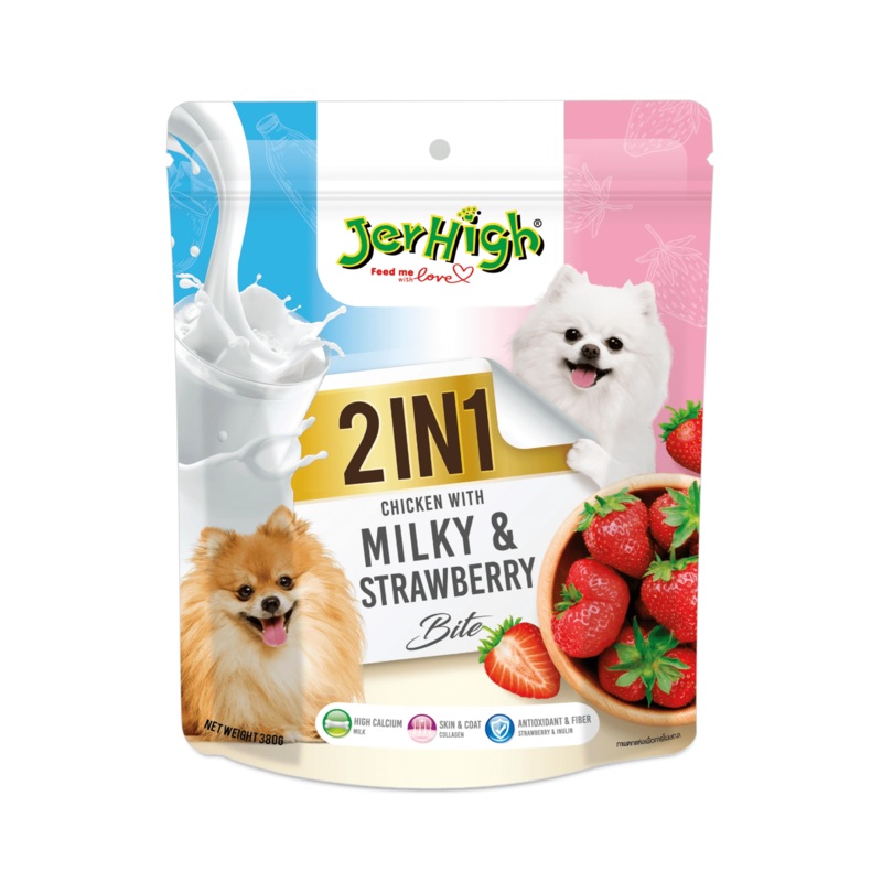 JERHIGH MILKY & STAWBERRY 2IN1 TREAT