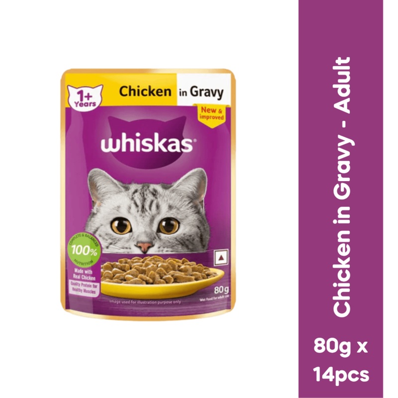 WHISKAS ADULT CHIC GRAVY (14 PACK)