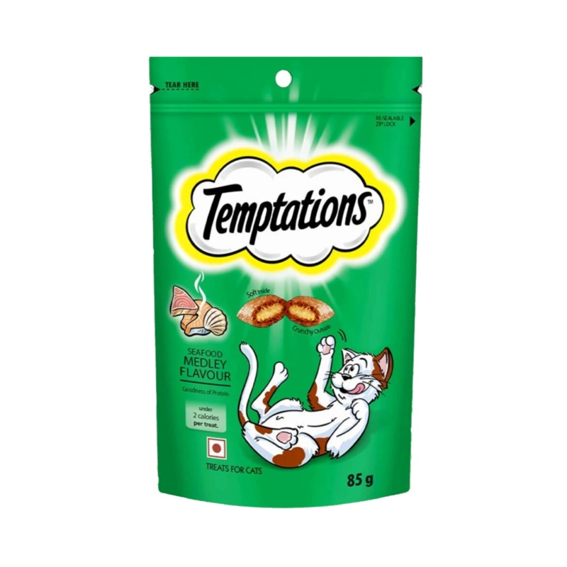 TEMPTATIONS SEAFOOD CAT CRUNCHY TREAT