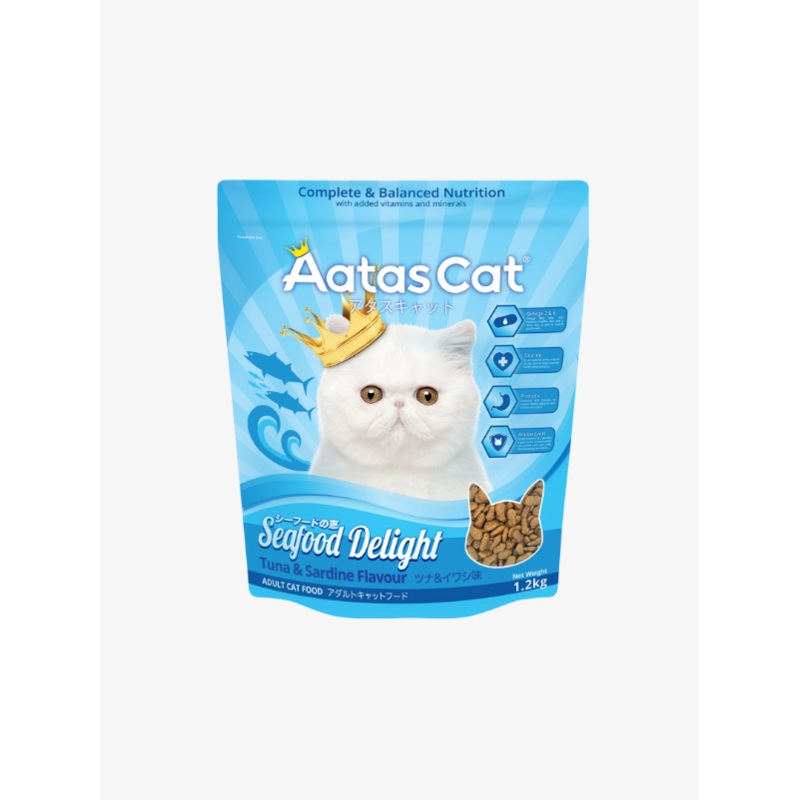 Aatas Cat Delight Seafood Delight Tuna & Sardine Adult Cat Dry Food (2 Sizes)