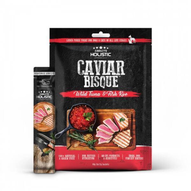 Absolute Holistic Dog & Cat Caviar Bisque – Tuna & Fish Roe 60g (12g x 5)
