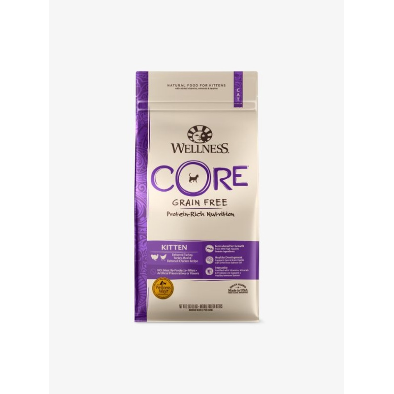 Wellness CORE Kitten Deboned Turkey, Turkey Meal & Deboned Chicken Dry Cat Food (2 Sizes)