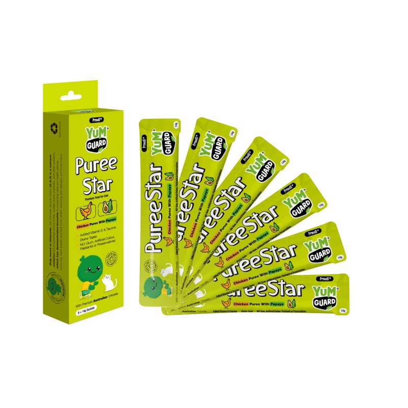 Yumguard Puree Star – Chicken with Papya 14g x 6