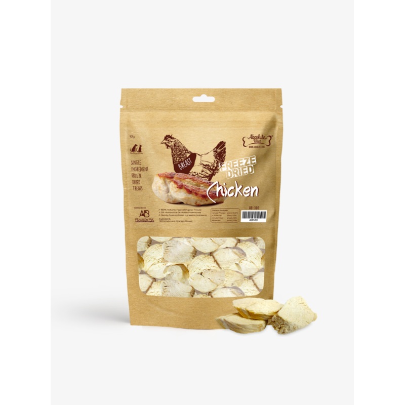 Absolute Bites Freeze Dried Chicken Dog and Cat Treats 70g