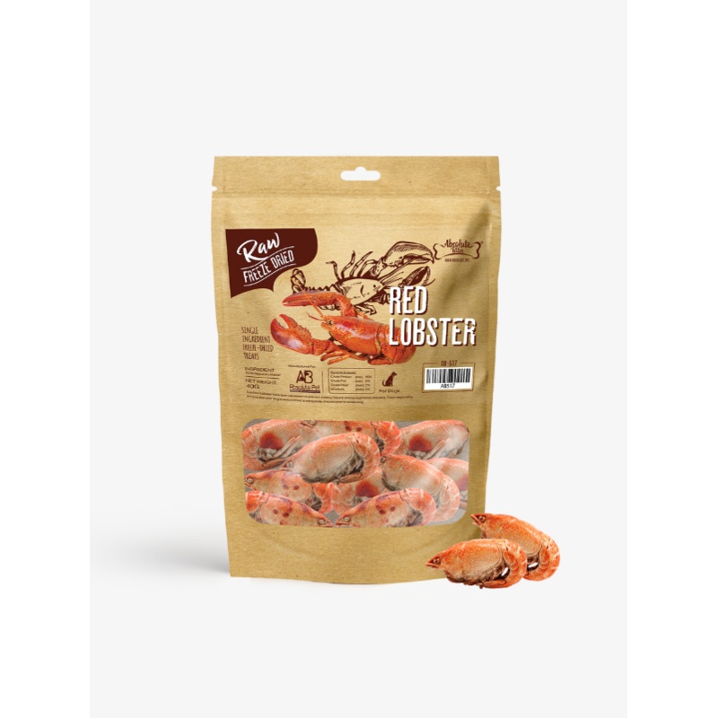 Absolute Bites Raw Freeze Dried Raw Red Lobster Dog and Cat Treats 40g