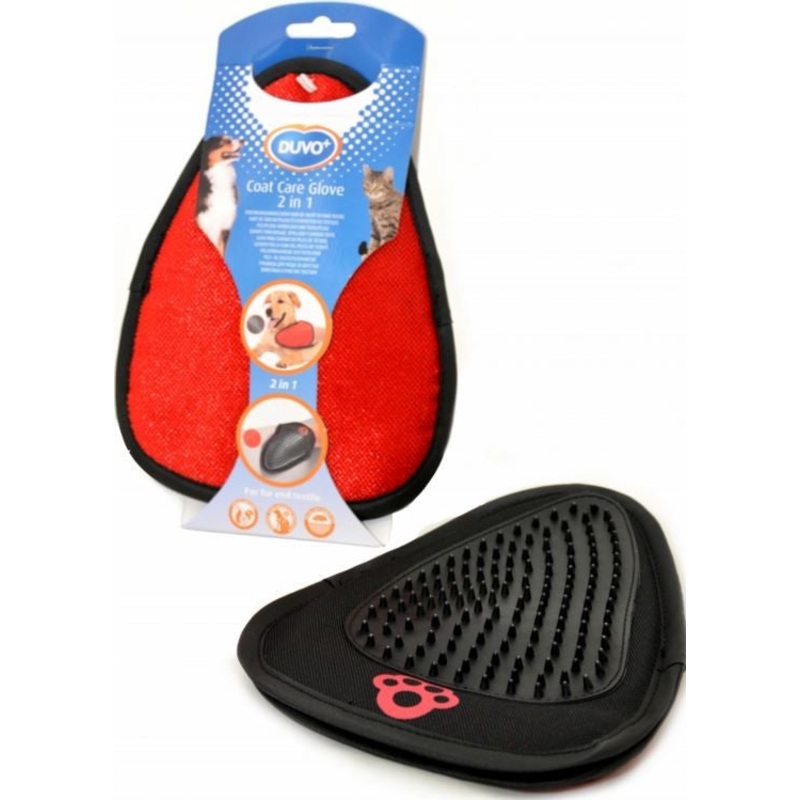 COAT CARE GLOVE 2 IN 1 BLACK/RED