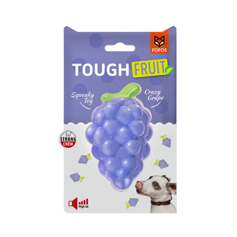FOFOS FRUITY BITES SQUEAKY CRAZY GRAPS TOY