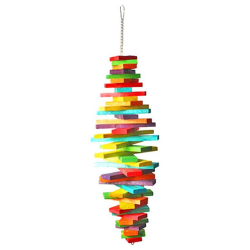 A&E Cages Happy Beaks Spiral Blocks Bird Toy – Medium