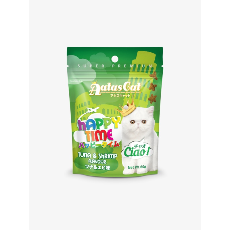 Aatas Cat Happy Time Ciao Tuna & Shrimp Flavour Cat Treats 60g
