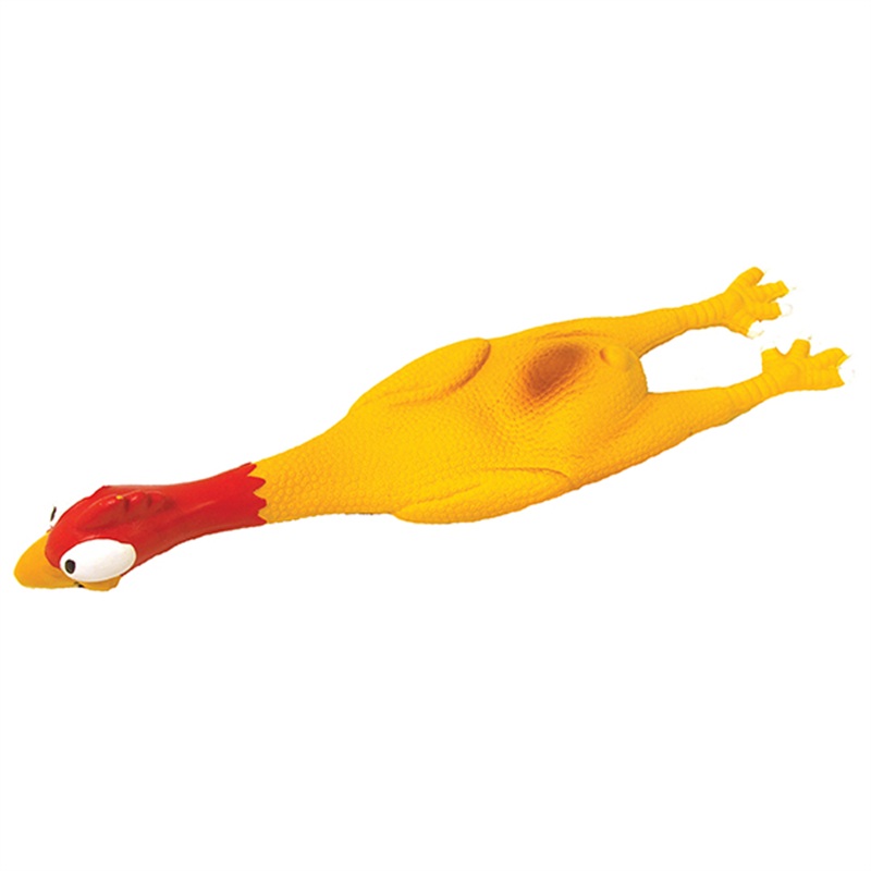 Rosewood Squeaky Latex chicken dog Toy 42cm