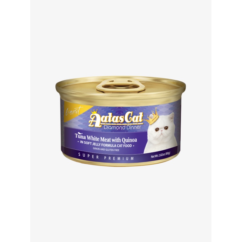 Aatas Cat Finest Diamond Dinner Tuna w Quinoa in Soft Jelly Cat Wet Food 80g