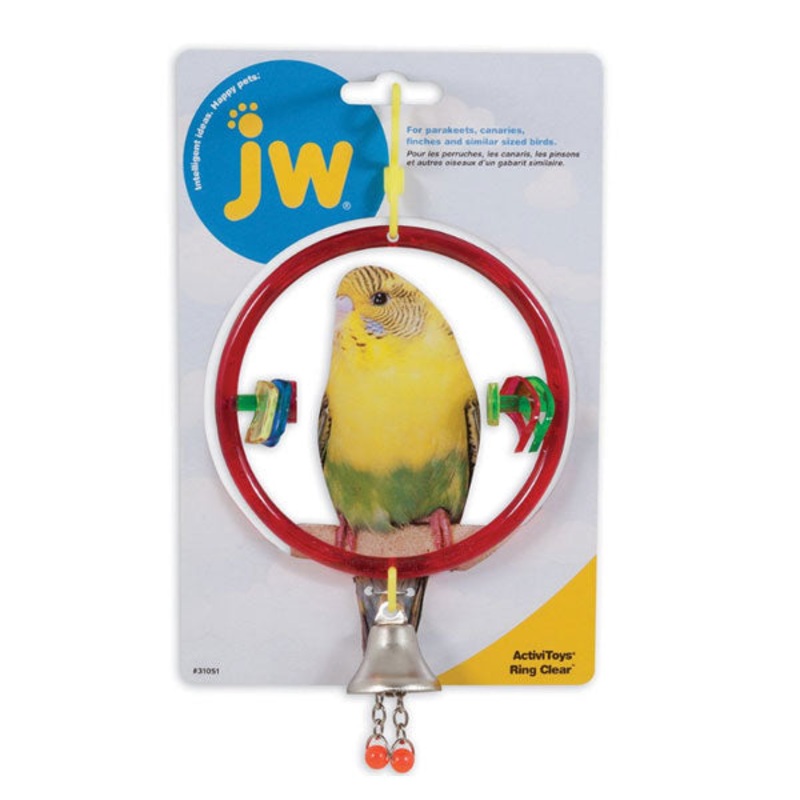 Bird Toy with Ring Clear