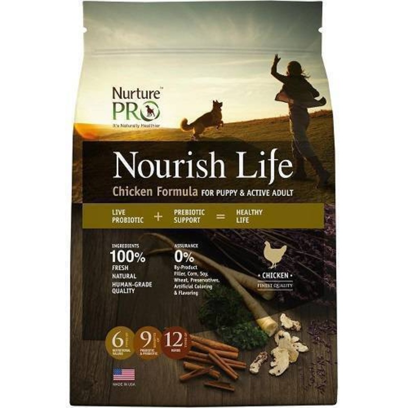 *DONATION TO MUTTS RESCUE* Nurture Pro Nourish Life – Dog Chicken Formula All Life Stages 26lb