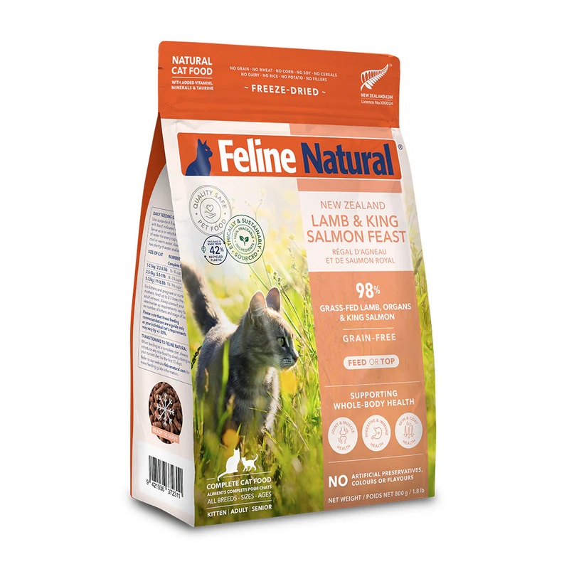 Feline Natural Freeze Dried Lamb & King Salmon Feast 320g