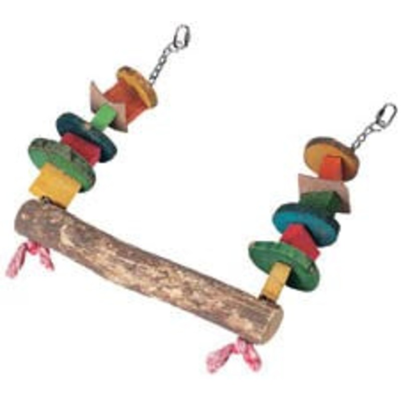 PARROT TOY SWING W/BEADS|4.5x33cm