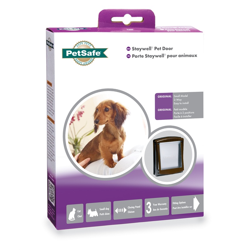 PetSafe Staywell Original 2-Way Pet Door, Small, Brown