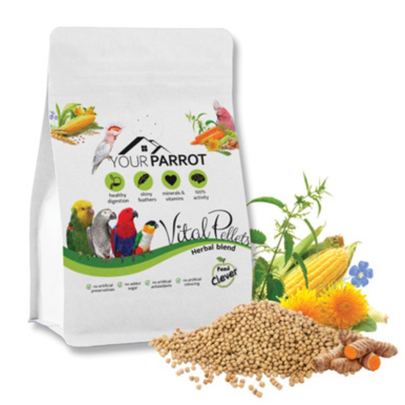 Your Parrot Vital Pellets Herbal Blend Complete Parrot Food 900g