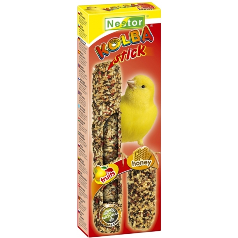 2x CANARY STICKS 2 IN 1 HONEY / FRUIT 85G