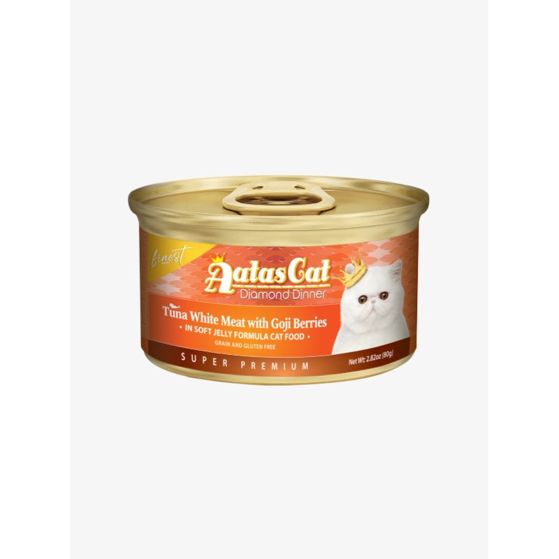 Aatas Cat Finest Diamond Dinner Tuna w Goji Berries in Soft Jelly Cat Wet Food 80g