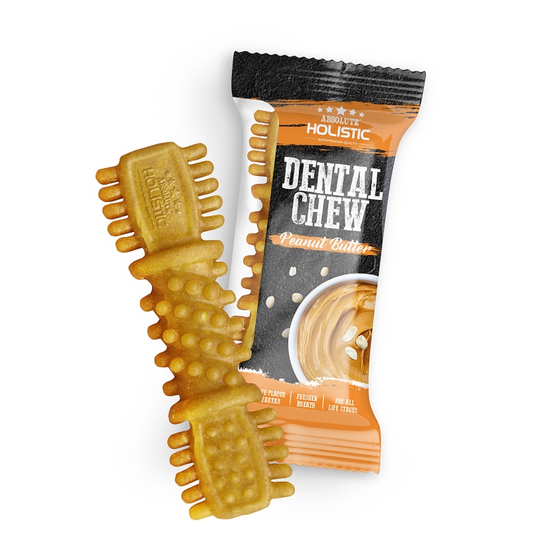 Absolute Holistic Dog Grain-Free Dental Chew Peanut Butter 25g (4)