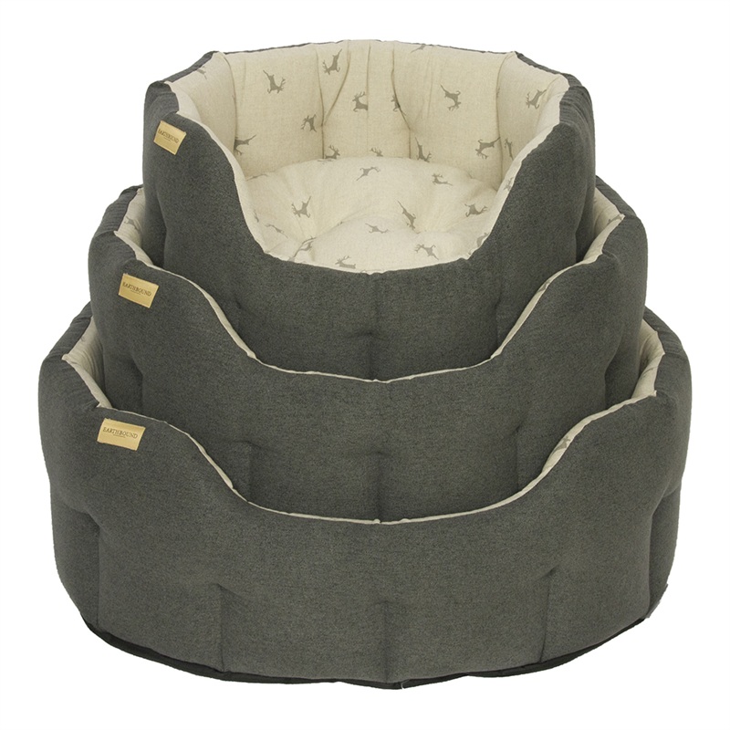 Classic Brushed Stag Bed Grey LARGE