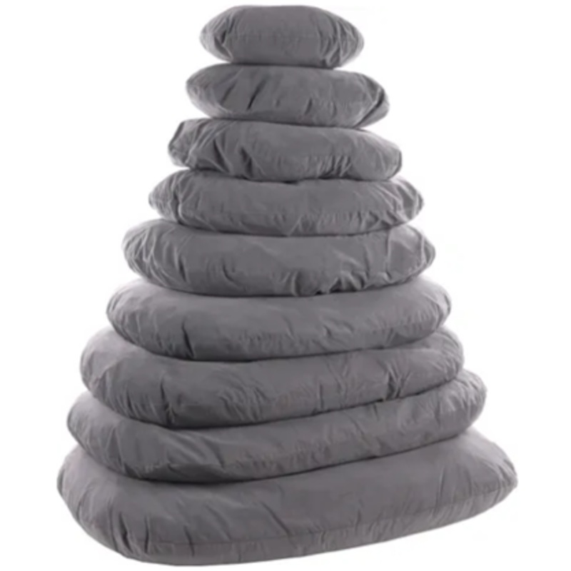 CUSHION FELDA OVAL DARK GREY WITH ZIPPER