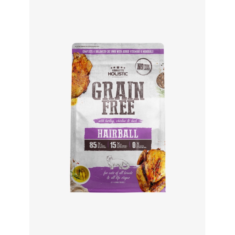 Absolute Holistic Grain Free Dry Cat Food  Hairball 10 lb