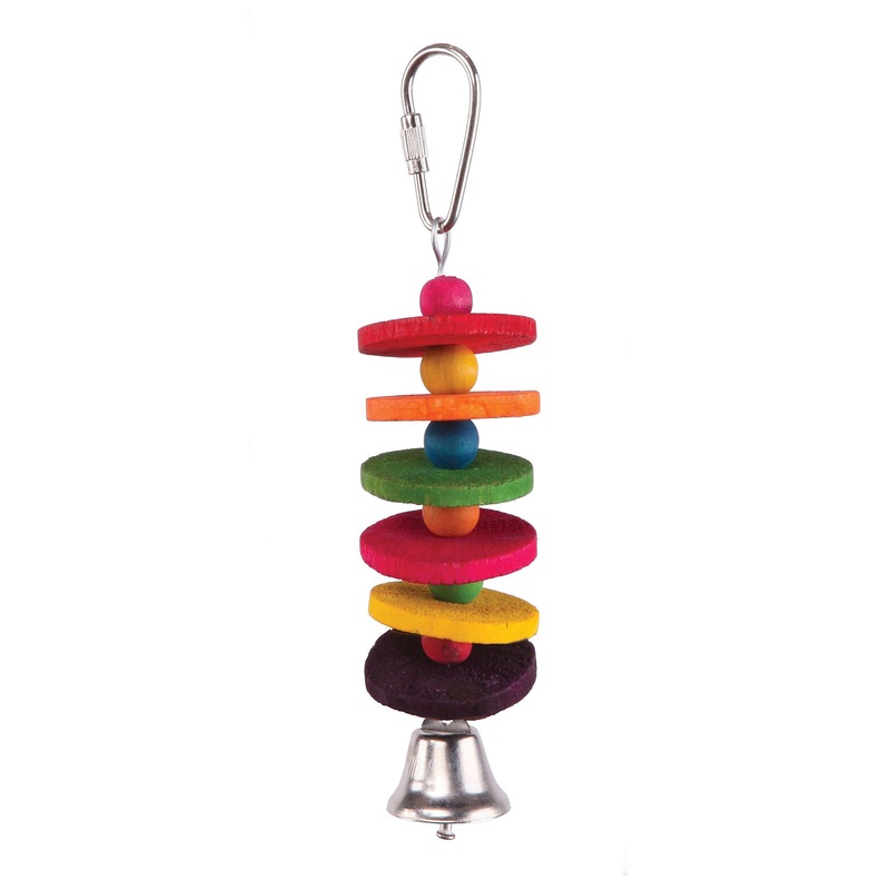 Kazoo Bird Toy with Round Chips and Bell