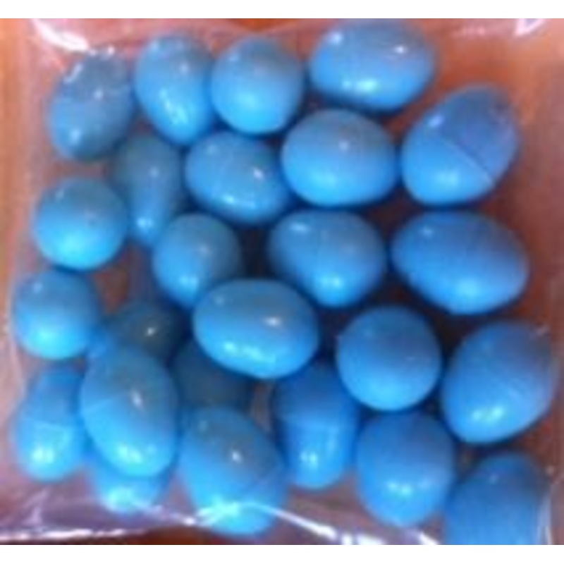 SMALL PLASTIC EGG BLUE|1.3  x1.6cm