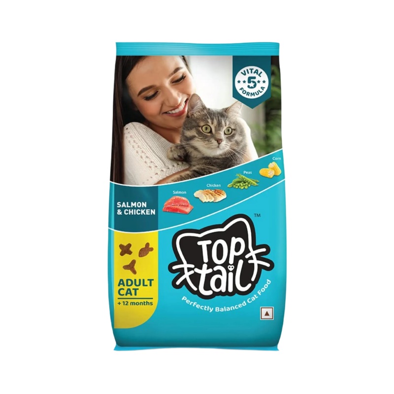 TOPTAIL ADULT SALMON & CHIC DRY FOOD (M)