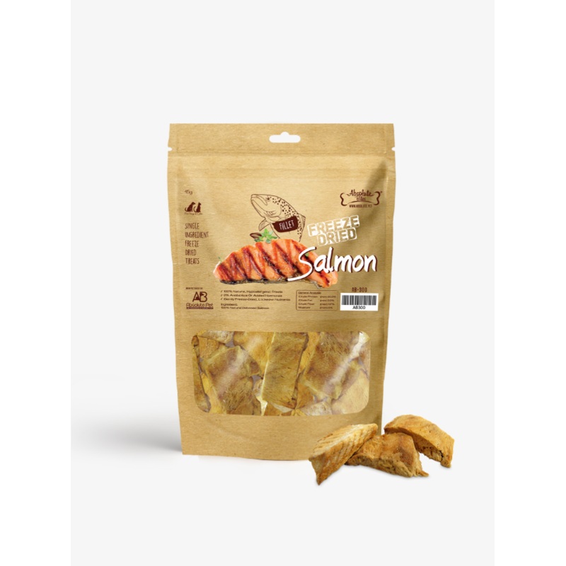 Absolute Bites Freeze Dried Salmon Dog and Cat Treats 45g