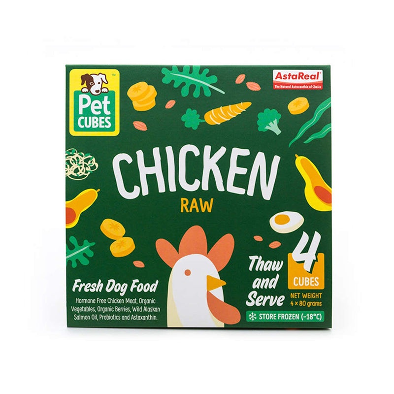 *FROZEN* PetCubes Dog Raw Chicken 2.24kg (7 x 320g)