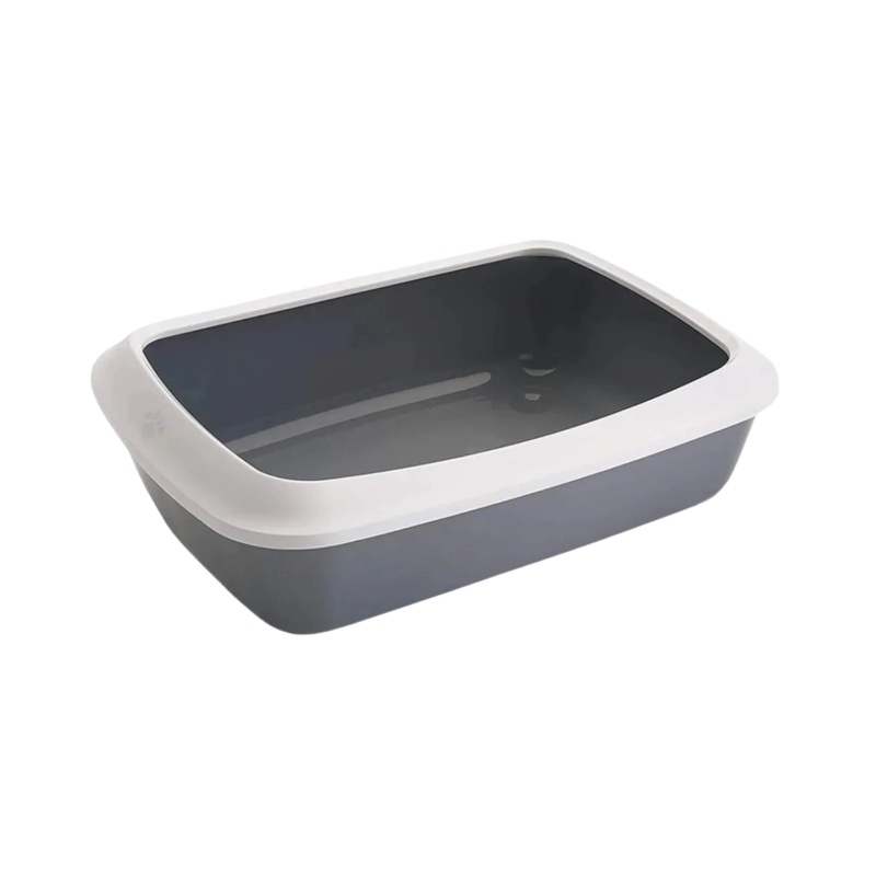 IRIZ CAT LITTER TRAY PLUS RIM GRAY