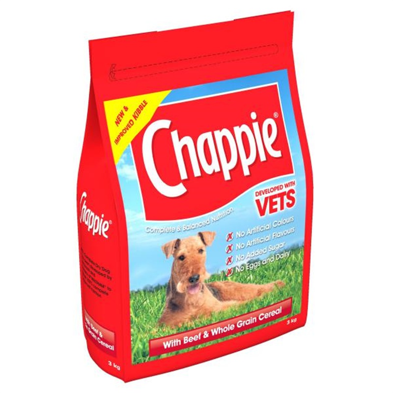CHAPPIE Dog Complete Dry with Beef and Wholegrain Cereal 3kg