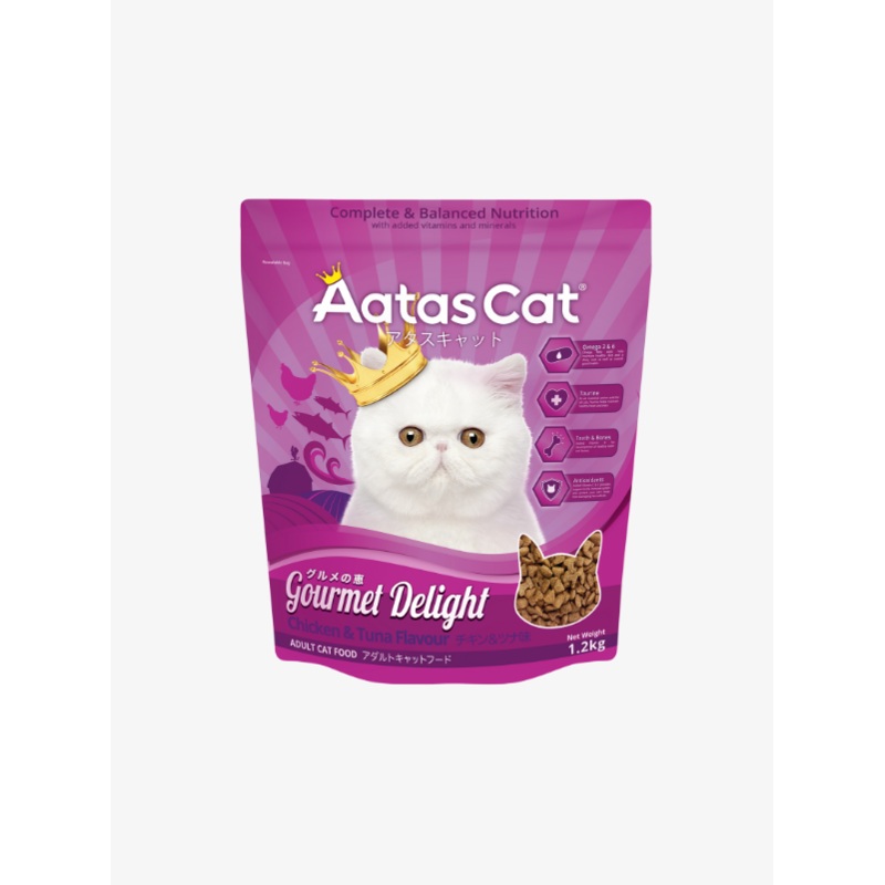 Aatas Cat Delight Gourmet Delight Chicken & Tuna Adult Cat Dry Food (2 Sizes)