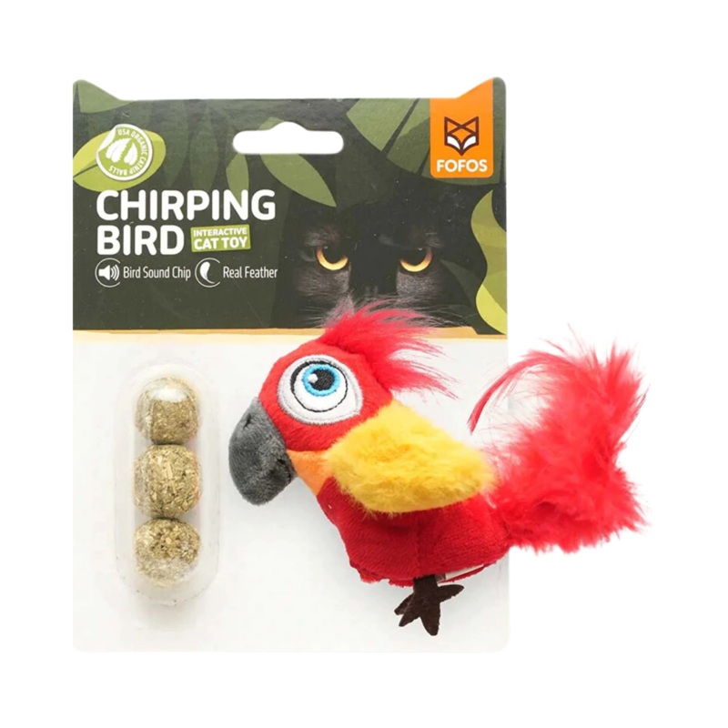 FOFOS PARROT WITH CATNIP BALLS