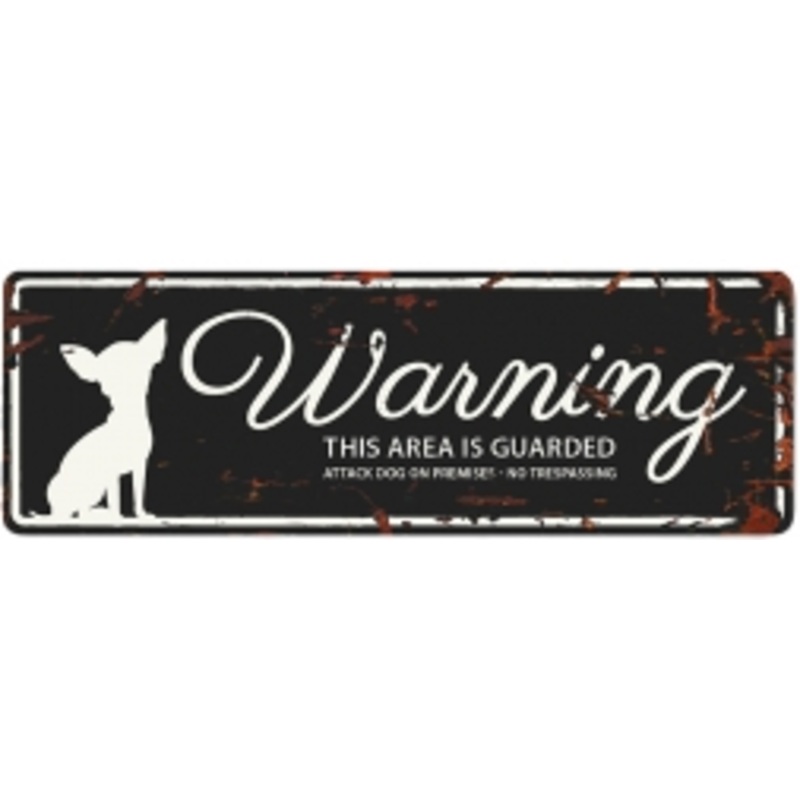 WARNING SIGN MINI CHIHUAHUA BLACK