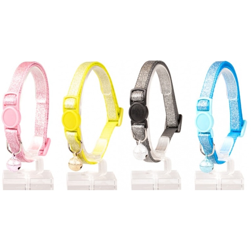 CAT COLLAR GLITTER NYLON MIXED