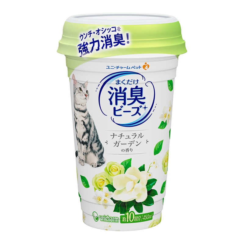 Unicharm Pet Cat Deodorising Beads Garden 450ml